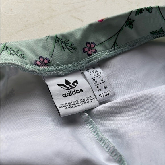 Like New adidas Floral Print Leggings - seafoam XL - Picture 7 of 8